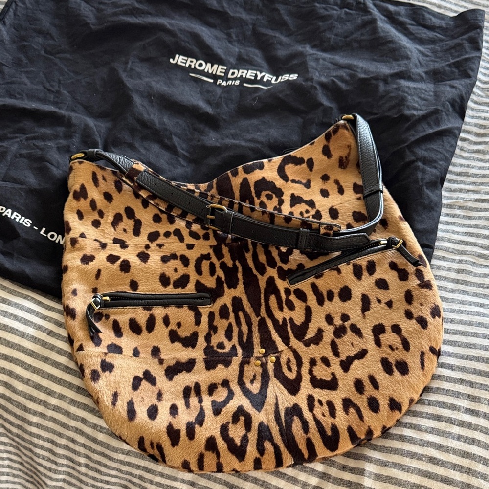 Jerome Dreyfuss Animal Print Hobo Bag